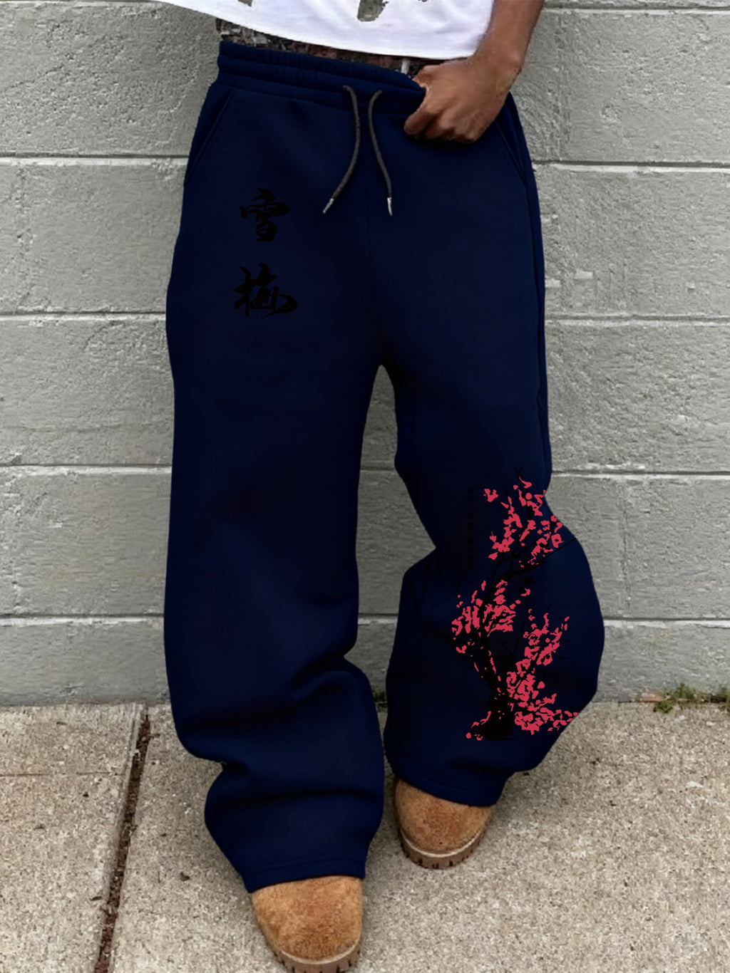 Pantalon avec détails japonais