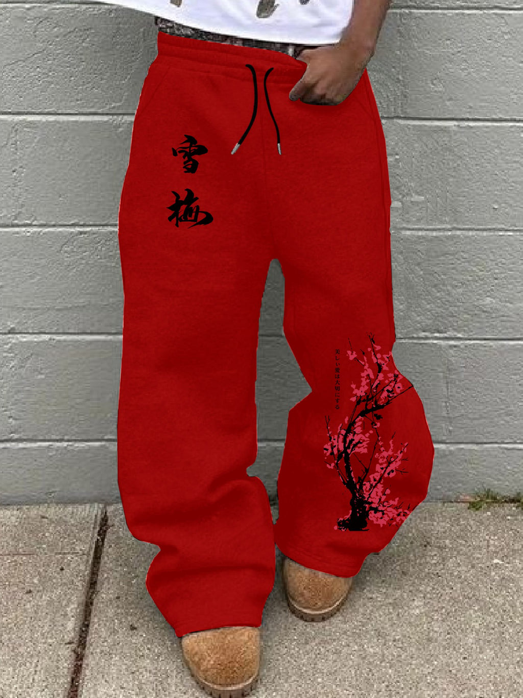 Pantalon avec détails japonais