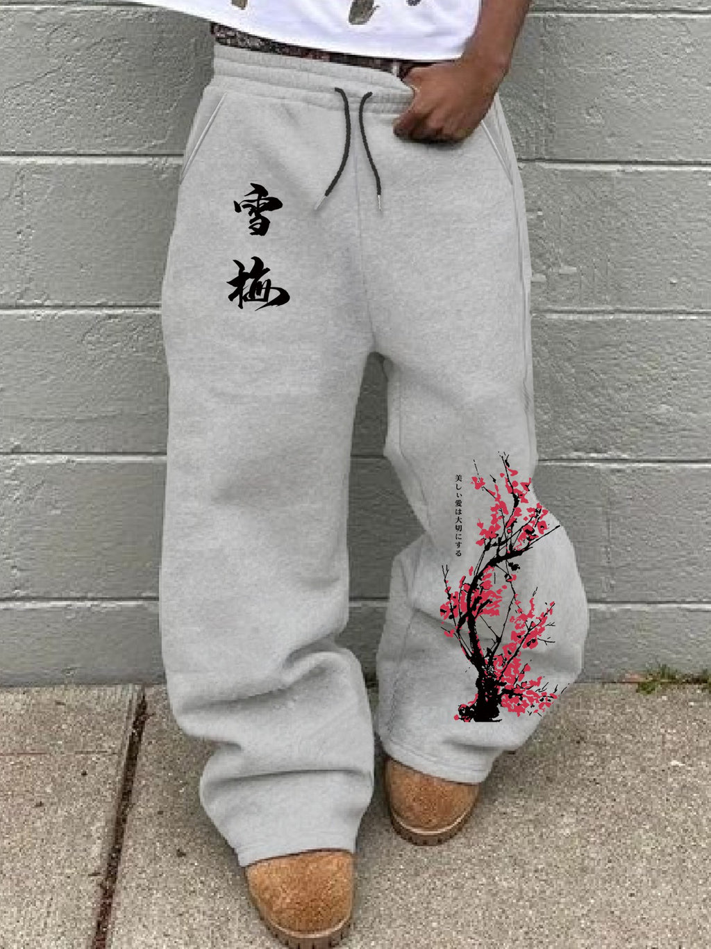 Pantalon avec détails japonais