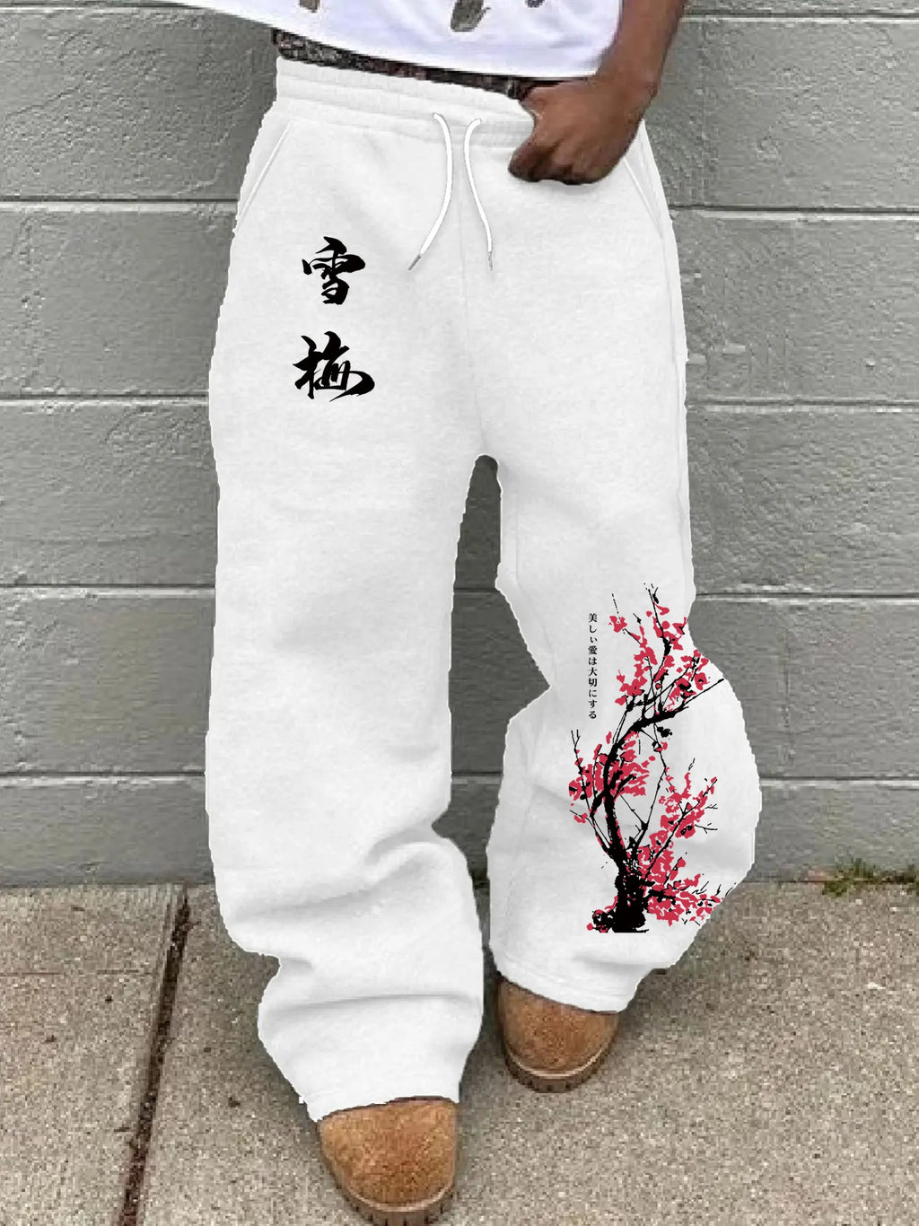 Pantalon avec détails japonais