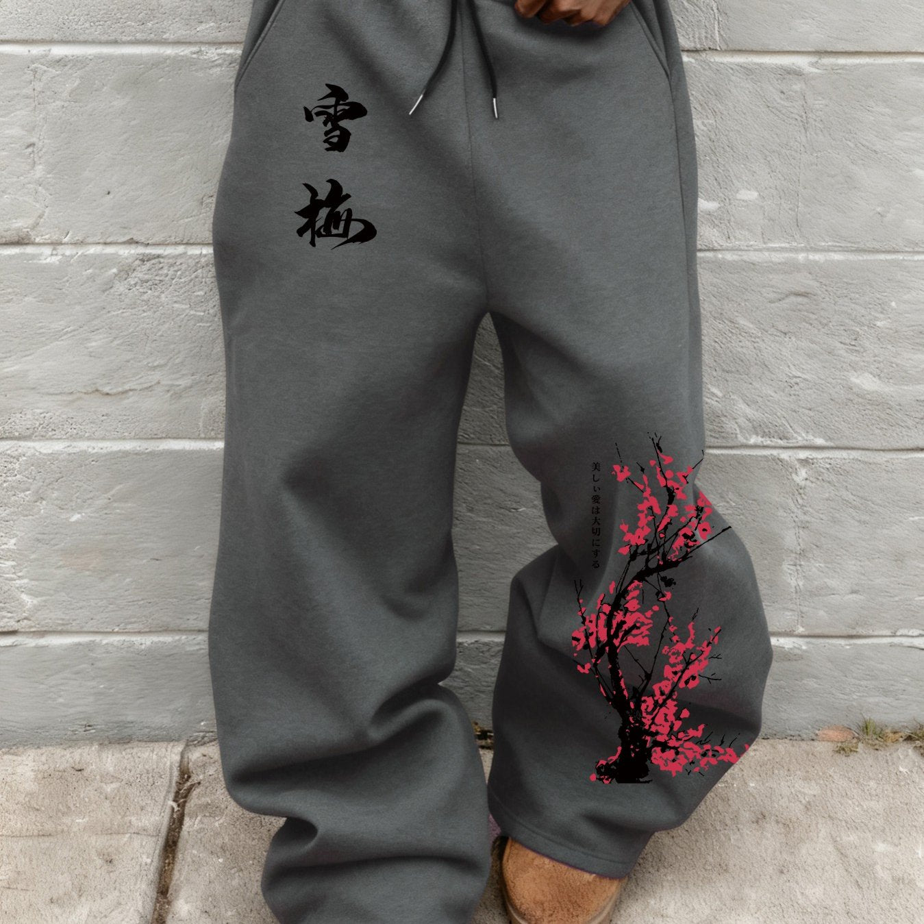 Pantalon avec détails japonais