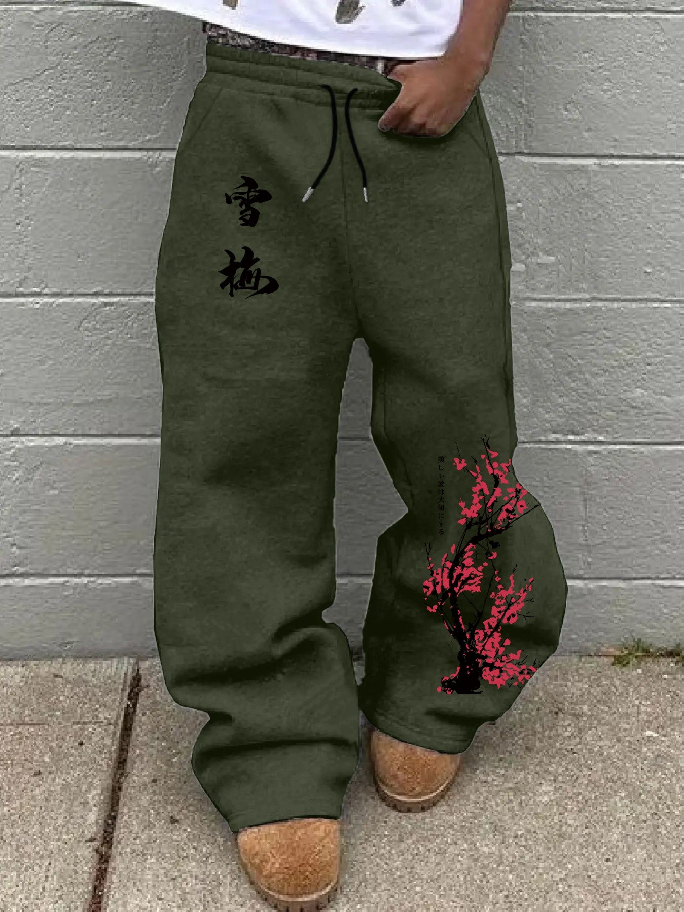 Pantalon avec détails japonais