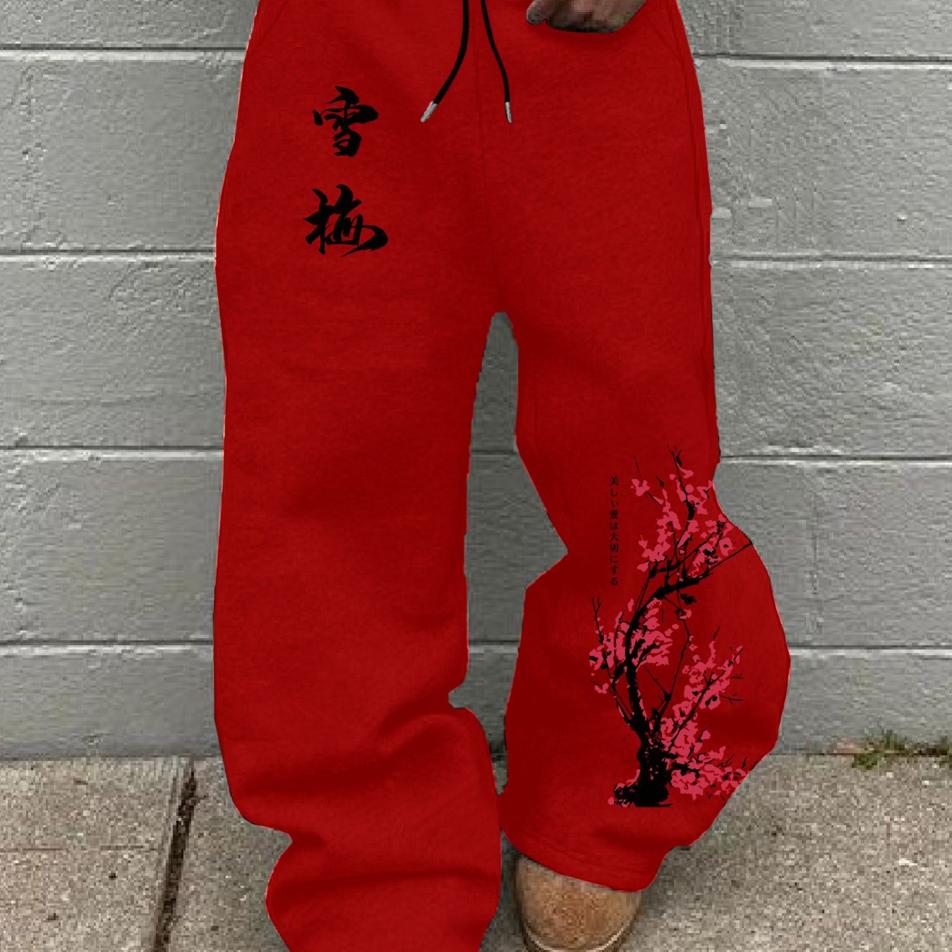 Pantalon avec détails japonais